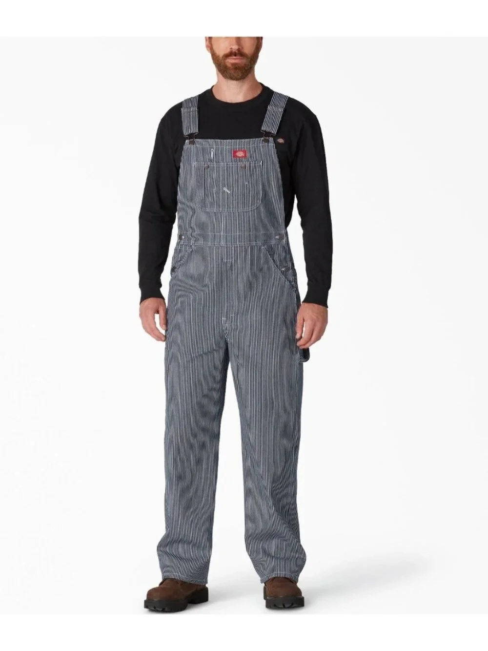Dickies Men’s Hickory Strip Bip Overalls  Size 38X30